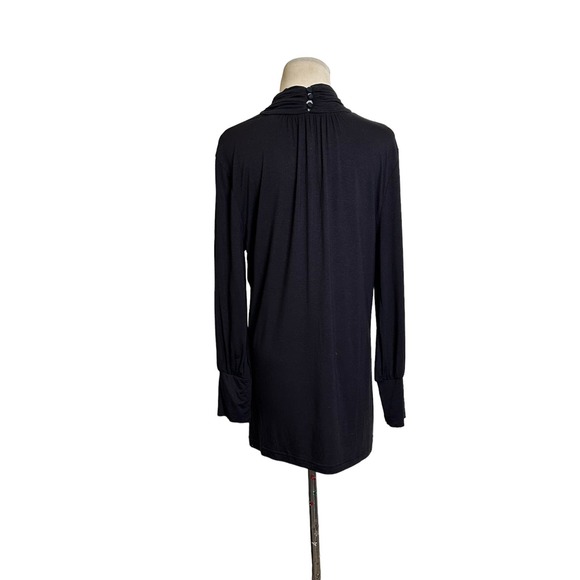 Apostrophe black long sleeves high neck top size Large - Picture 2 of 9